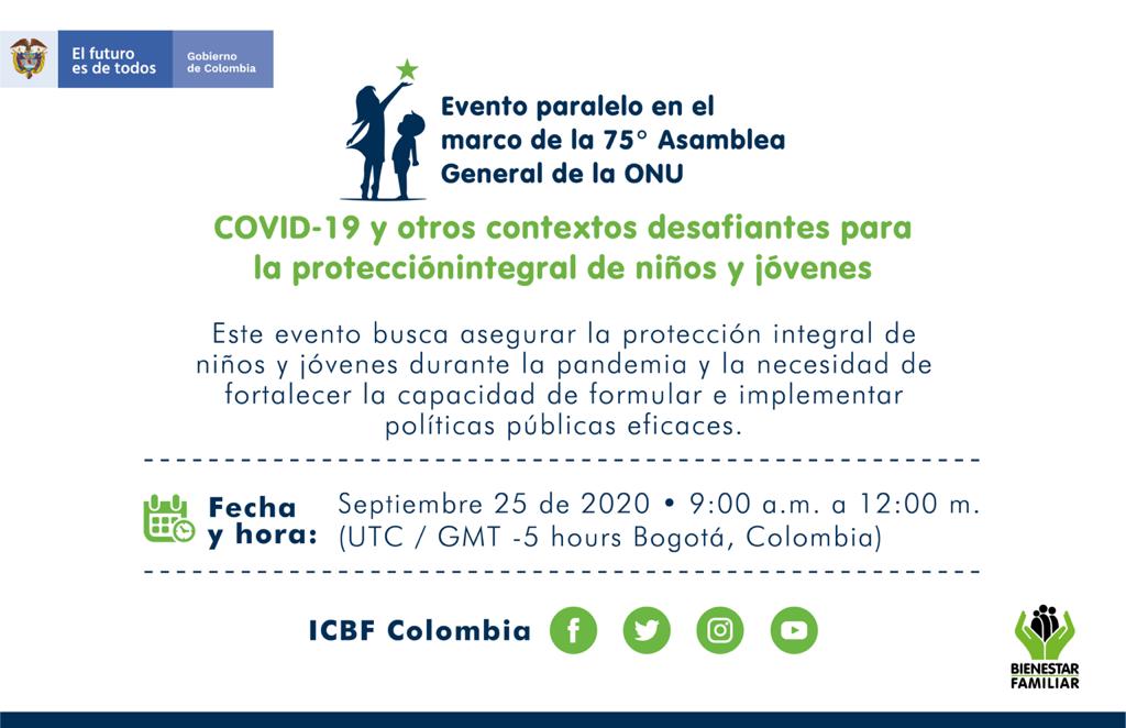 Colombia, anfitrión del evento paralelo en el marco de la 75 Asamblea General de la ONU Colombia, anfitrión del evento paralelo en el marco de la 75 Asamblea General de la ONU