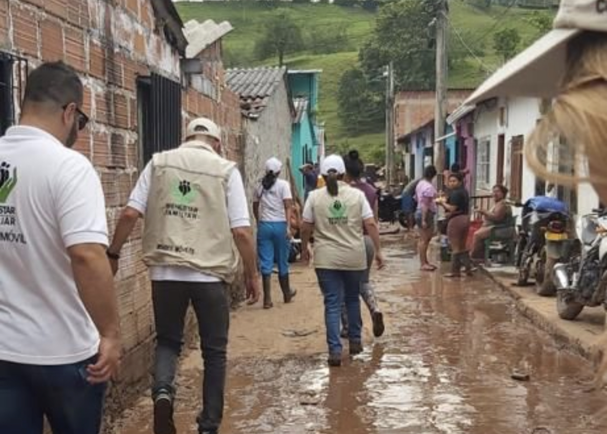 ICBF acompaña a familias damnificadas por las lluvias en Supía, Caldas
