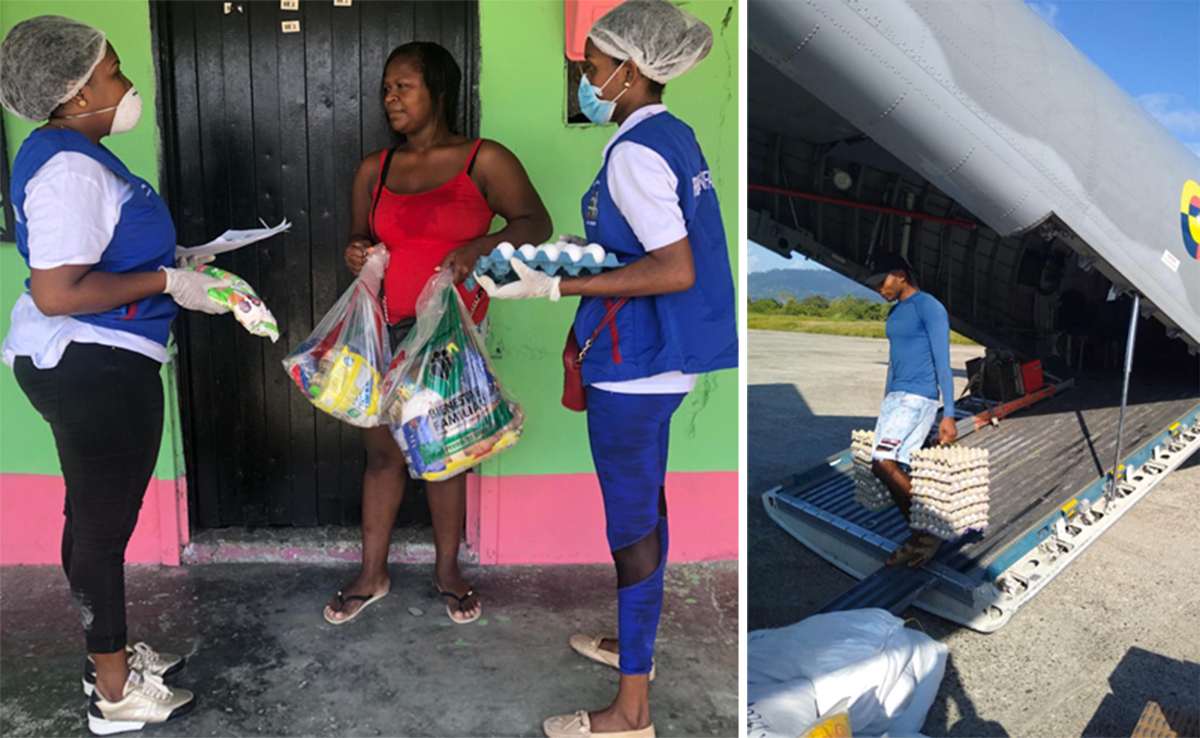 ICBF, con apoyo de la Fuerza Aérea, traslada 20 toneladas de alimentos para familias del Chocó