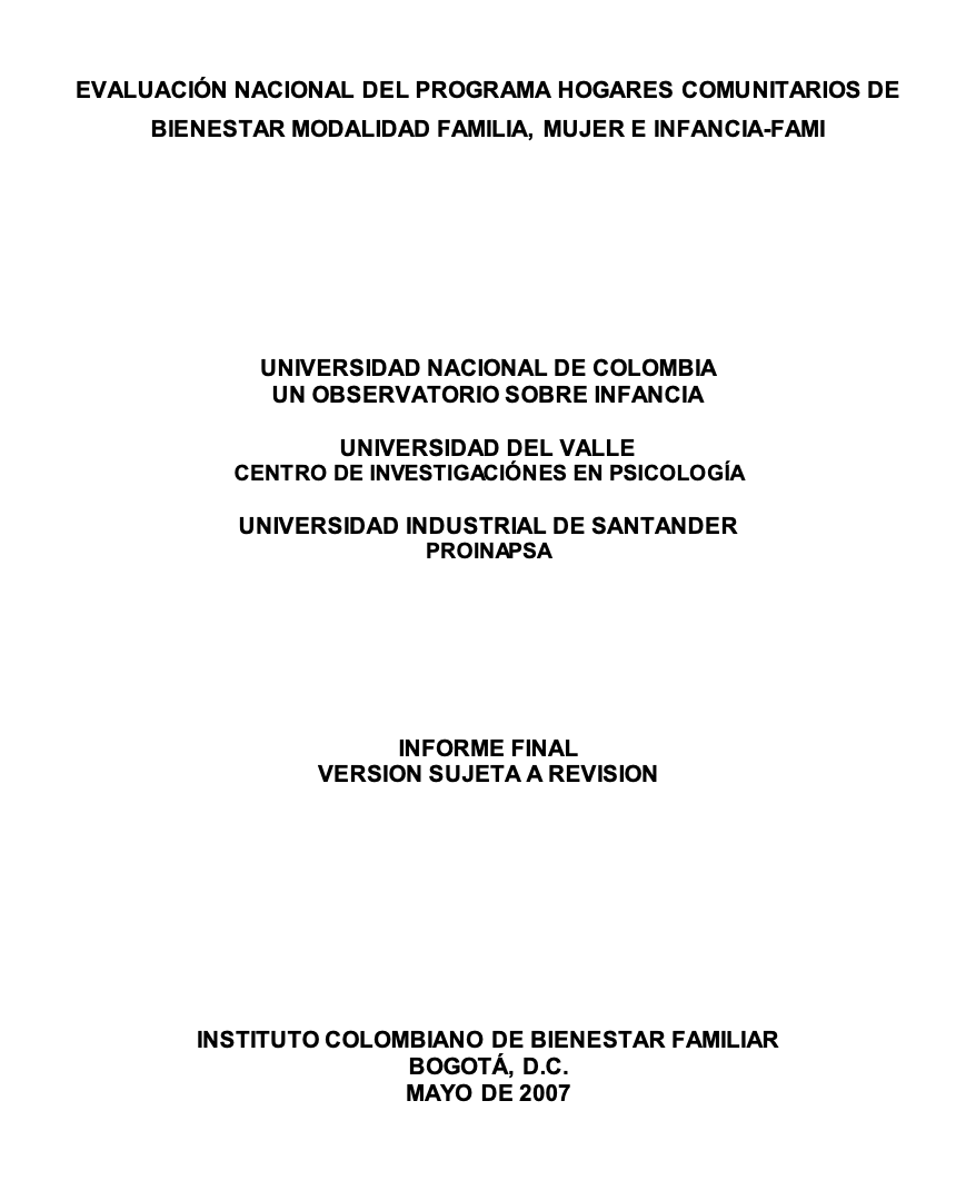 Portada de documento