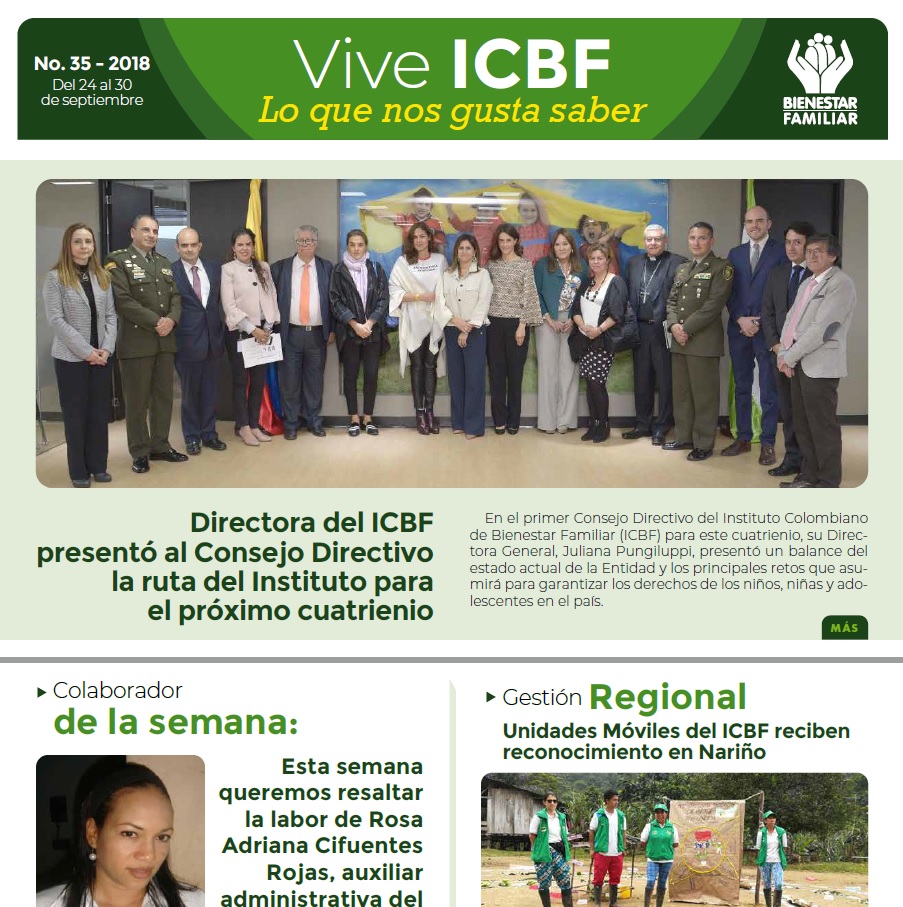 Boletín Vive ICBF No. 35 Boletín Vive ICBF No. 35