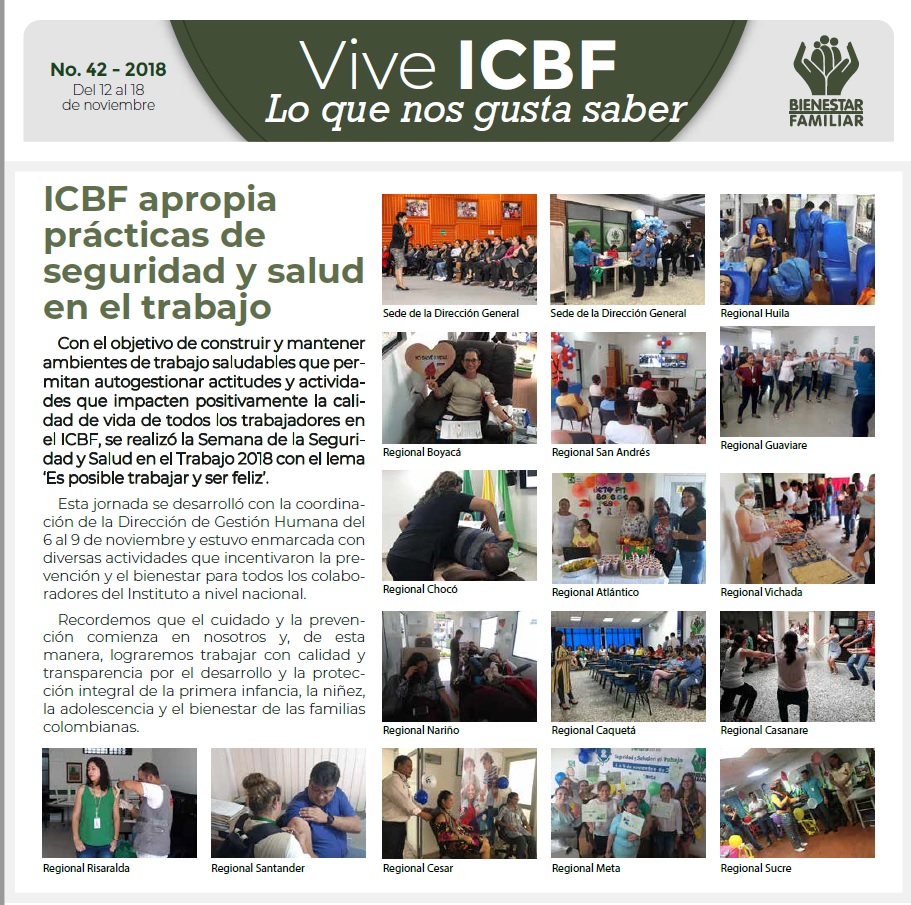 Boletín Vive ICBF No. 42 Boletín Vive ICBF No. 42
