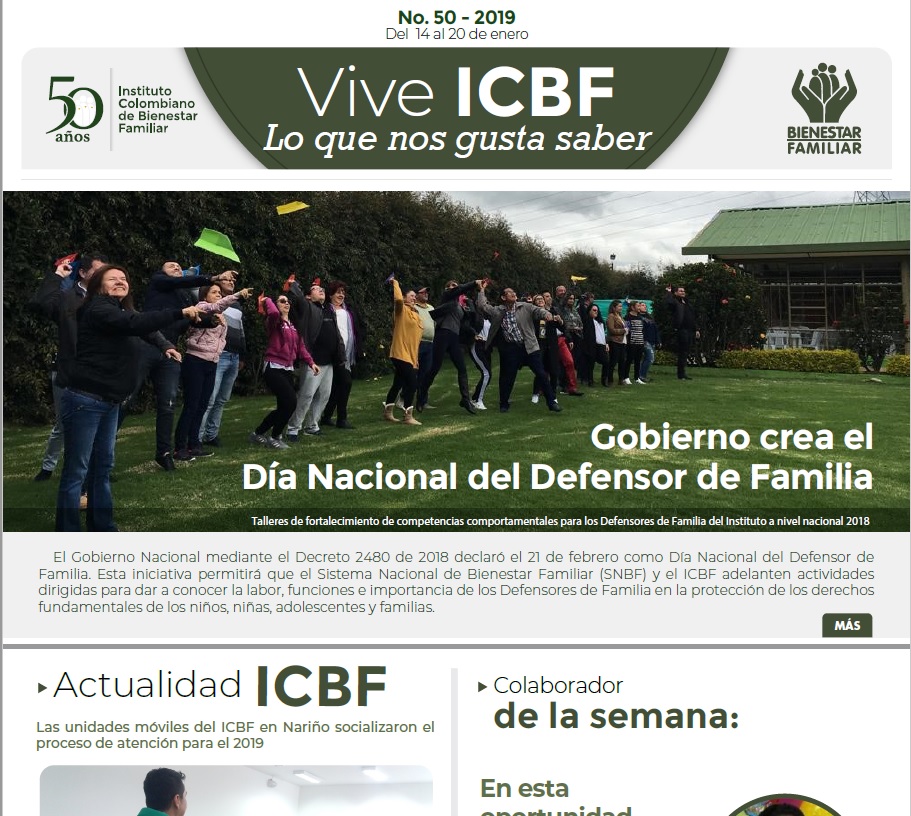 Vive ICBF No. 50 Vive ICBF No. 50