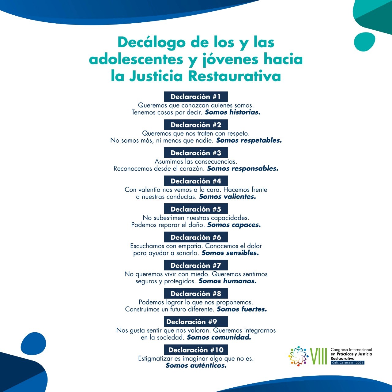 Decálogo Justicia restaurativa