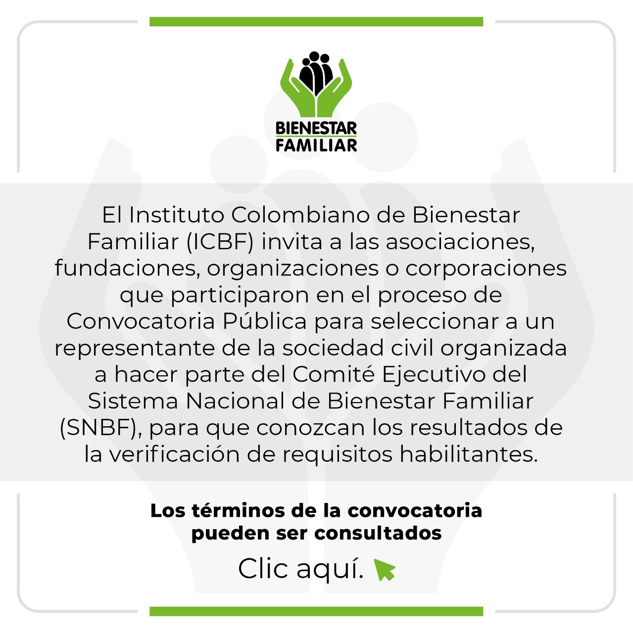 Convocatoria Pública SNBF Convocatoria Pública SNBF
